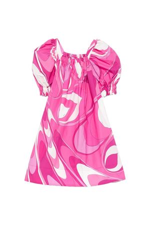 pink cotton dress EMILIO PUCCI KIDS | PY1C01P0584570BC